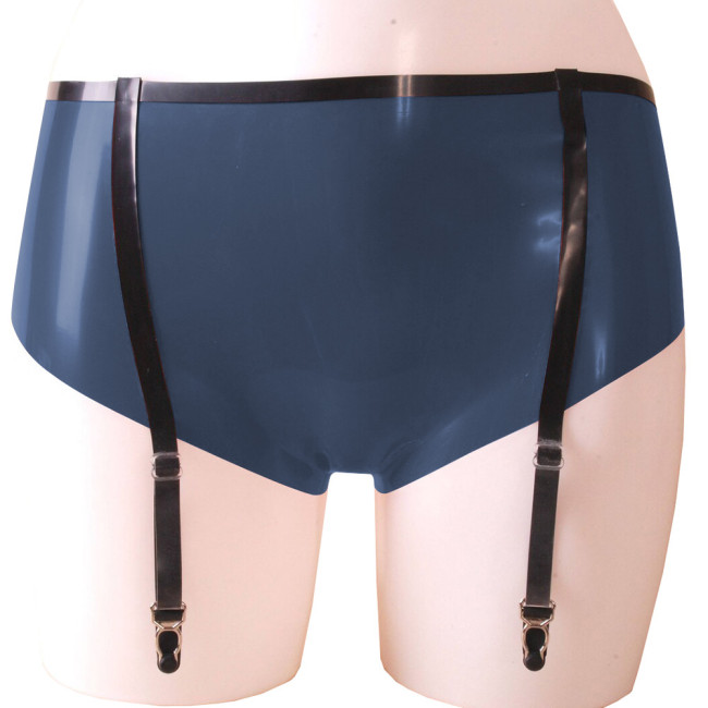 Exotic Apparel Sexy Panties Fetish Low Waist PVC Leather Briefs Women Bodycon Garter Suspender Underwear Panties Sissy Mens Wear