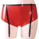 Exotic Apparel Sexy Panties Fetish Low Waist PVC Leather Briefs Women Bodycon Garter Suspender Underwear Panties Sissy Mens Wear