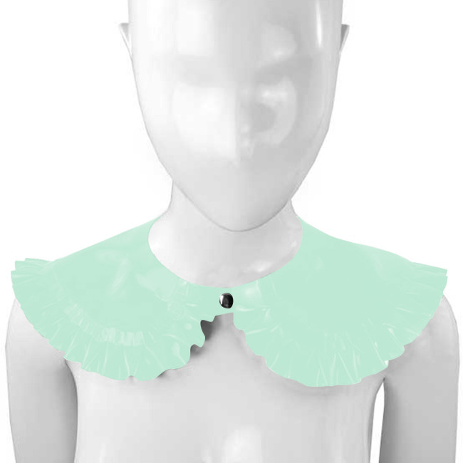 Sexy Cosplay Unisex Patent Leather Button Short Poncho Capelet Fashion Multi Color False Collar PVC Short Shawl Tops Clubwear
