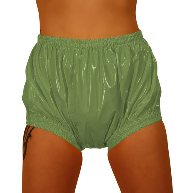 Sexy Panties for Hot Sex Underwear Women PVC Men Panties High Waist Loose Wide Cut Diaper Panties Fetish Summer Beach Surfe Wear