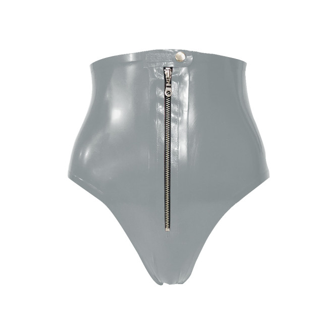 Exotic Solid High Waist Bodycon Underbust Sexy Panties PVC Leather Underwear Women Lingerie Latex Look Short Trousers Stage Wear