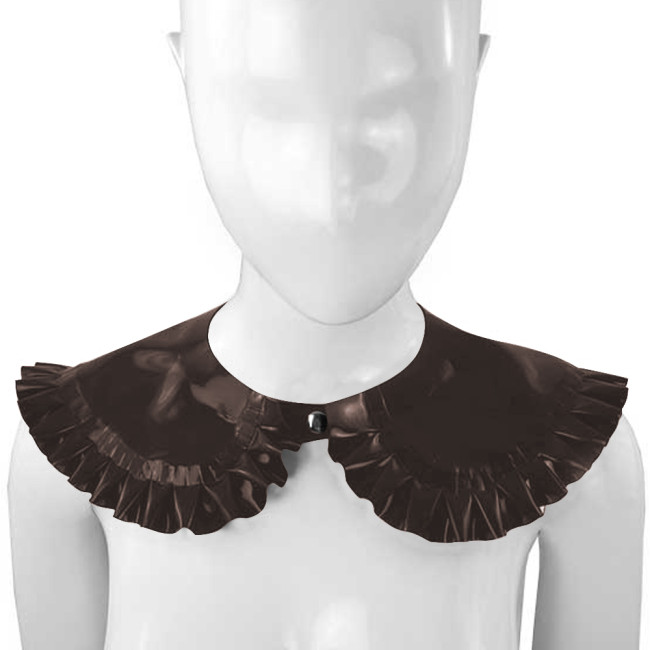 Sexy Cosplay Unisex Patent Leather Button Short Poncho Capelet Fashion Multi Color False Collar PVC Short Shawl Tops Clubwear