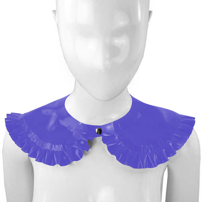Sexy Cosplay Unisex Patent Leather Button Short Poncho Capelet Fashion Multi Color False Collar PVC Short Shawl Tops Clubwear
