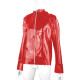 Punk Style Long Sleeves PVC Leather Jacket Men Clothing Front Zip Slim Fit Casual Winter Jacket Men Plus Size Coats Streetwear