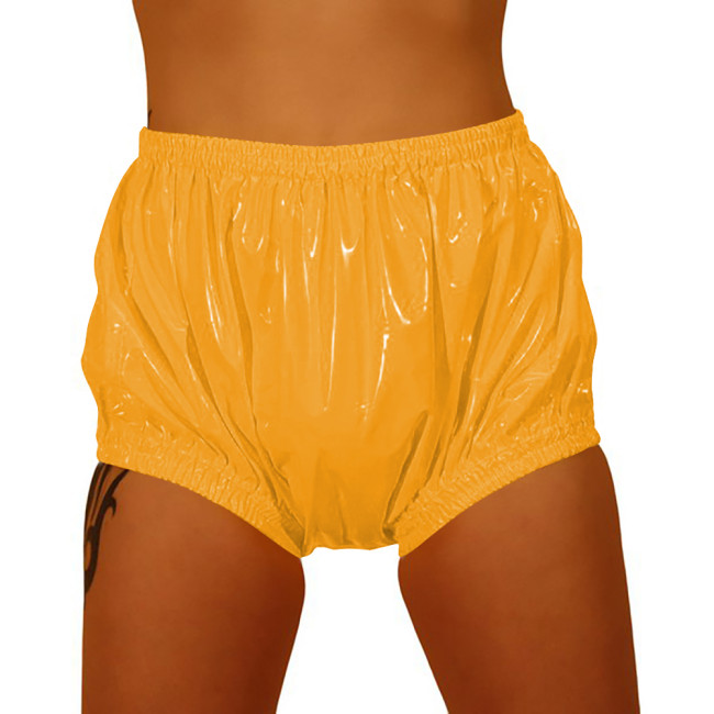 Sexy Panties for Hot Sex Underwear Women PVC Men Panties High Waist Loose Wide Cut Diaper Panties Fetish Summer Beach Surfe Wear