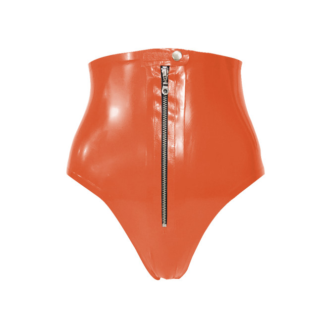 Exotic Solid High Waist Bodycon Underbust Sexy Panties PVC Leather Underwear Women Lingerie Latex Look Short Trousers Stage Wear