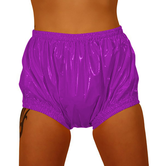 Sexy Panties for Hot Sex Underwear Women PVC Men Panties High Waist Loose Wide Cut Diaper Panties Fetish Summer Beach Surfe Wear
