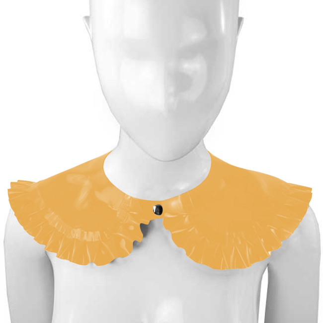 Sexy Cosplay Unisex Patent Leather Button Short Poncho Capelet Fashion Multi Color False Collar PVC Short Shawl Tops Clubwear
