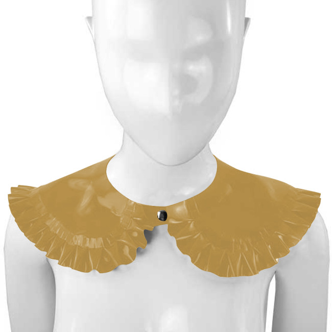 Sexy Cosplay Unisex Patent Leather Button Short Poncho Capelet Fashion Multi Color False Collar PVC Short Shawl Tops Clubwear