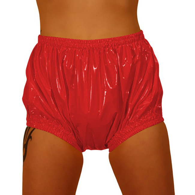 Sexy Panties for Hot Sex Underwear Women PVC Men Panties High Waist Loose Wide Cut Diaper Panties Fetish Summer Beach Surfe Wear