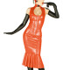 New Sexy Womens 2 Pieces Suits Vinyl Sleeveless Hollow Out Top and Midi Mermaid Skirts Wetlook PVC Leather Slim Party Dress Sets