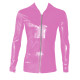 Men's PVC Vinyl Leather Jackets with Hood Long Sleeve Slim Fashion Coats Wetlook Outerwear Punk Gothic Hoodies Jackets Clubwear