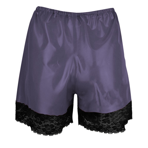 Women's Lace Splicing Shorts Glossy PVC Leather High Waist Short Pant Casual Elastic Waist All-match Bottoms Exotic Lingerie 7XL