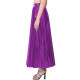Elegance Long Pleated Skirt Women Candy Color Stretchy Maxi Skirts PVC Leather Side Zipper Casual Red Long Skirts Daily Wearbwear