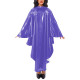 Women Cape Sleeve Loose Robe Maxi Dress Faux Leather Mock Neck Irregular Long Dress Stage Apparel Solid Cape Raincoat Clubwear
