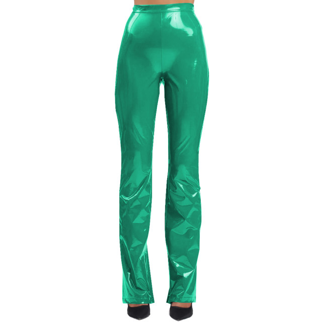 Fashion High Waist Skinny Pencil Pants Women PVC Leather Sexy Lingerie Solid Capris Gothic Bodycon Long Leggings Streetwear