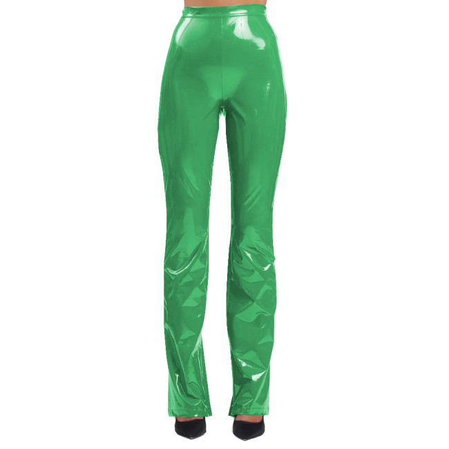 Fashion High Waist Skinny Pencil Pants Women PVC Leather Sexy Lingerie Solid Capris Gothic Bodycon Long Leggings Streetwear