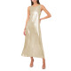 Womens Liquid Metallic A-line Dress Fashion Ladies Summer Soft Sparkly Long Dress for Evening Party Costume Sissy Streetwearmale Club