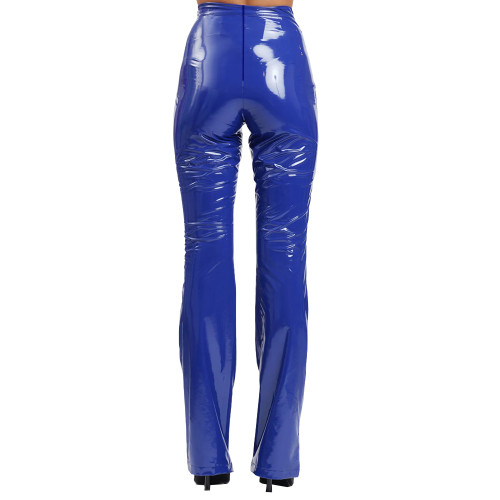 Fashion High Waist Skinny Pencil Pants Women PVC Leather Sexy Lingerie Solid Capris Gothic Bodycon Long Leggings Streetwear