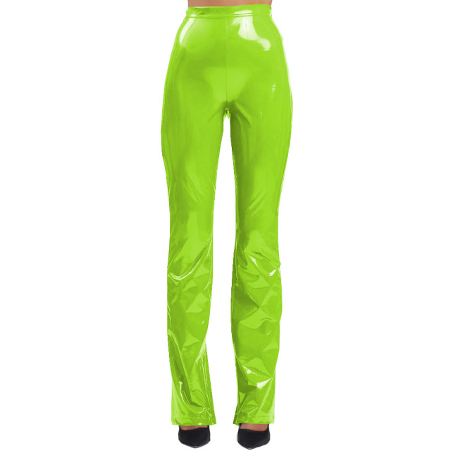 Fashion High Waist Skinny Pencil Pants Women PVC Leather Sexy Lingerie Solid Capris Gothic Bodycon Long Leggings Streetwear