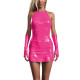 Hot Girls Skinny PVC Leather Mini Dress Women Summer Sexy Wetlook Zipper Back Sleeveless Short Dress Solid Gloves Club Outfits