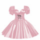 Cross-dressers Sweetheart Neck Puff Sleeve Mini Dress Shiny PVC Leather Pleated A-line Party Dress Cosplay Princess Dress OutfitCasual Party Cocktail Dress