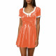 Women Sweet Mini Dress Sweetheart Neck Ruffle Bow Slim and Flared Dress Vinyl PVC Leather Lolita Style Short Sleeve Short Dress