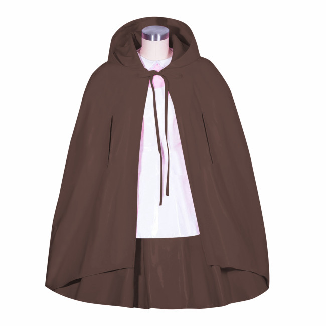 Vinyl PVC Leather Hooded Cloak Cape for Halloween Party Cosplay Costume Unisex Solid Color Wetlook Poncho Gothic Cloak Clubwear