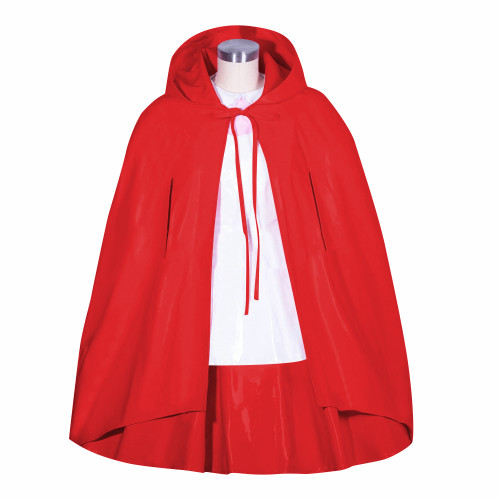 Vinyl PVC Leather Hooded Cloak Cape for Halloween Party Cosplay Costume Unisex Solid Color Wetlook Poncho Gothic Cloak Clubwear