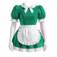 Sissy Bowtie French Maid Dress Outfit PVC Shiny Lockable Mini Maid Dress with Apron Crossdress Cosplay Fancy Maidservant Uniform