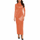 Women's Sexy Shiny Patent Leather Bodycon Dress Mock Neck Long Sleeve Stretch Vinyl PVC Ankle-Length Dress for Casual Streetwear
