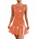 Women Sexy Wet Look PVC Leather Bodycon Dress with Ruffles Hem Sleeveless Zipper Front Slim Mermaid Mini Dress for Party Club