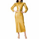 Cocktail Party Elegant Women's Midi Dresses Wetlook Streetwear Fashion Slim High Neck PVC Shiny Belt Dress Female Party Dresses