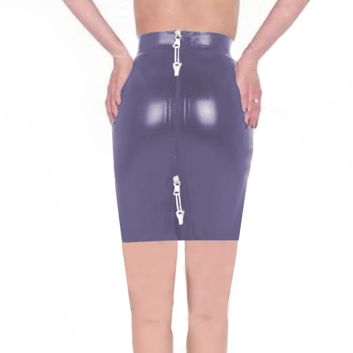 Adult Sexy Mini Hobble Skirts Vinyl PVC Leather Lockable Bodycon Pencil Skirts for Party Club Costume Sissy Tight Short Skirts