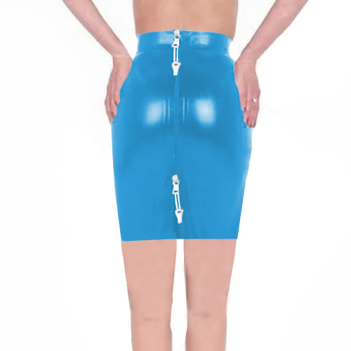Adult Sexy Mini Hobble Skirts Vinyl PVC Leather Lockable Bodycon Pencil Skirts for Party Club Costume Sissy Tight Short Skirts
