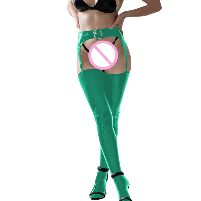 Fetish Sexy Belt for Stockings High Waist Garter Belt with Buckle Exotic Lingerie Erotic Open Butt and Front Cutout Leggings