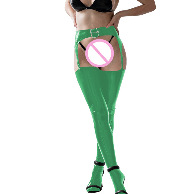 Fetish Sexy Belt for Stockings High Waist Garter Belt with Buckle Exotic Lingerie Erotic Open Butt and Front Cutout Leggings