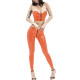 Vinyl PVC Leather Club 2 Piece Set Women Sleeveless Crop Top and Zipper Open Crotch Pant Suits Sexy Street Night Party Outfits