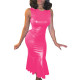 Plus Size Summer PU Leather Bodycon Sexy Dress Womens O-Neck Sleeveless Ruffled Party Sundress High Street Slim Mermaid Dress