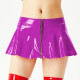 Plus Size PVC Shiny Zipper Pleated Mini Skirt Party Club Flared Micro Mini Skirts Glossy Faux Leather Low-waist Sexy Short Skirt
