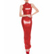 Fetish Latex-like PVC Long Hobble Dresses Sleeveless Bodycon Sexy Tight Ankle Length Pencil Dress Sissy Party Club Tank Vestidos