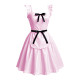 Anime Maid Cosplay A-line Dress Sissy Sexy Suspender Lolita Maid Dress Outfits Glossy PVC Leather Retro Maid Apron Fancy Dress