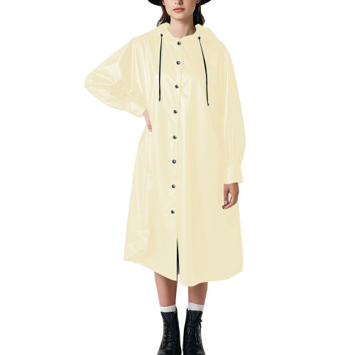 Plus Size Matte Faux Leather Oversized Midi Coat Chic Hoodies Long Sleeve Trench Coat for Women Festival Party Club Cosplay Coat