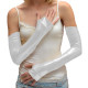 Fashion Fingerless Shiny Metallic Long Gloves Halloween Dress Up Cosplay Accessory Club Sexy Elbow Length Wetlook Stretch Gloves