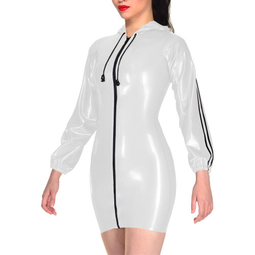 Copy Plus Size Ladies Sexy Tight Mini Dresses Glossy PVC Leather Halter Backless Bodycon Dress for Party Clubwear Female Vestidos