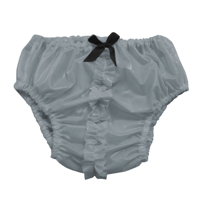 Sissy PVC Glossy Leather Bow Panties Sexy Wet Look Adult Briefs Exotic Underpant Cosplay Knicker Fetish Vinyl Lingerie Underwear