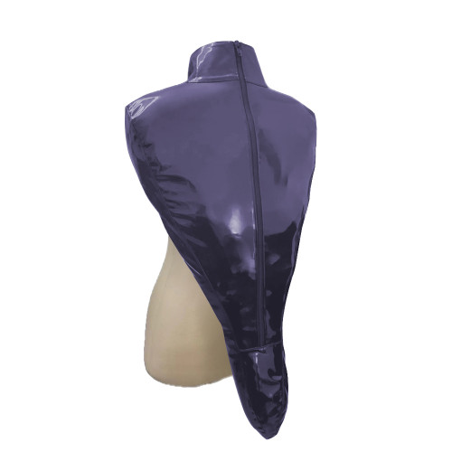 Exotic Vinyl PVC Leather Bondage Strait Jacket Top Sexy Zipper High Collar Full Single Glove Arm Binder Cosplay BDSM Accessories
