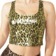 High Street Sexy Leopard Print Tank Top Women Fashion U-Neck Casual Vest Punk Short Off Shoulder Sleeveless Top Cropped Camisole