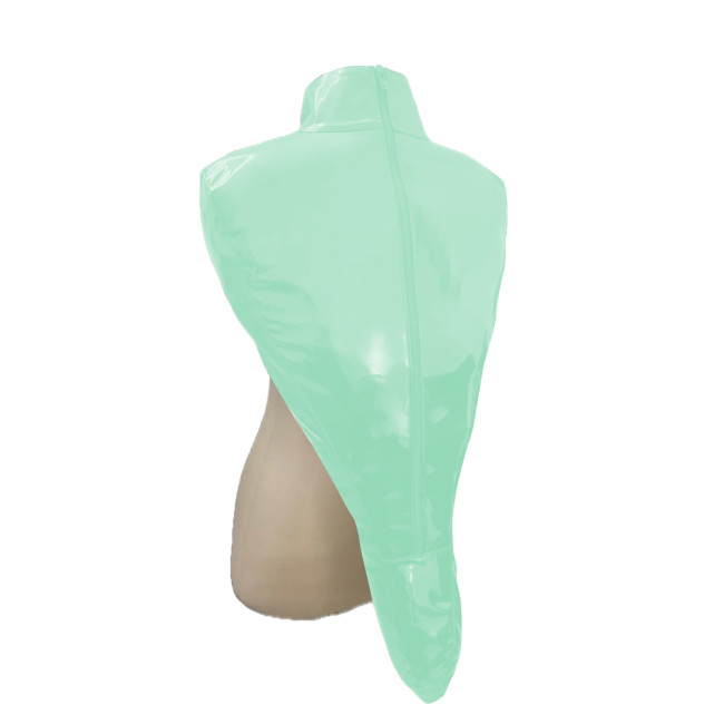 Exotic Vinyl PVC Leather Bondage Strait Jacket Top Sexy Zipper High Collar Full Single Glove Arm Binder Cosplay BDSM Accessories