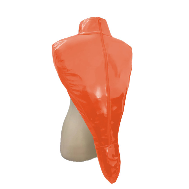 Exotic Vinyl PVC Leather Bondage Strait Jacket Top Sexy Zipper High Collar Full Single Glove Arm Binder Cosplay BDSM Accessories